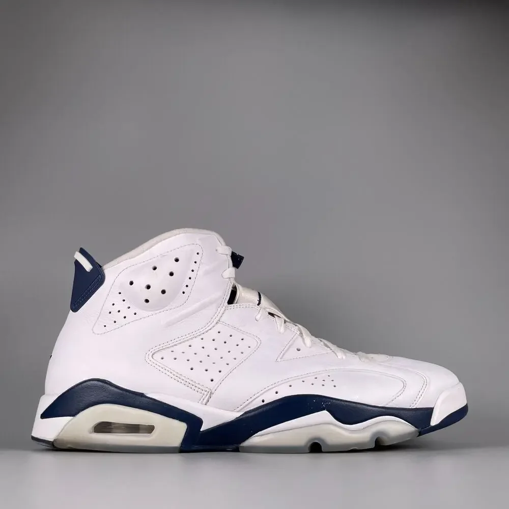 Jordan White and Navy High-Top Sneakers